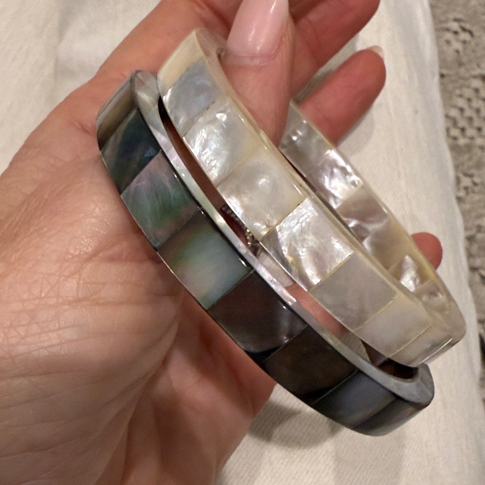 Mother of Pearl Bangle Bracelets
